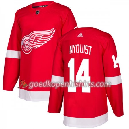 Detroit Red Wings Gustav Nyquist 14 Adidas 2017-2018 Rood Authentic Shirt - Mannen